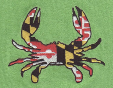 embroidery digitizing crab logo